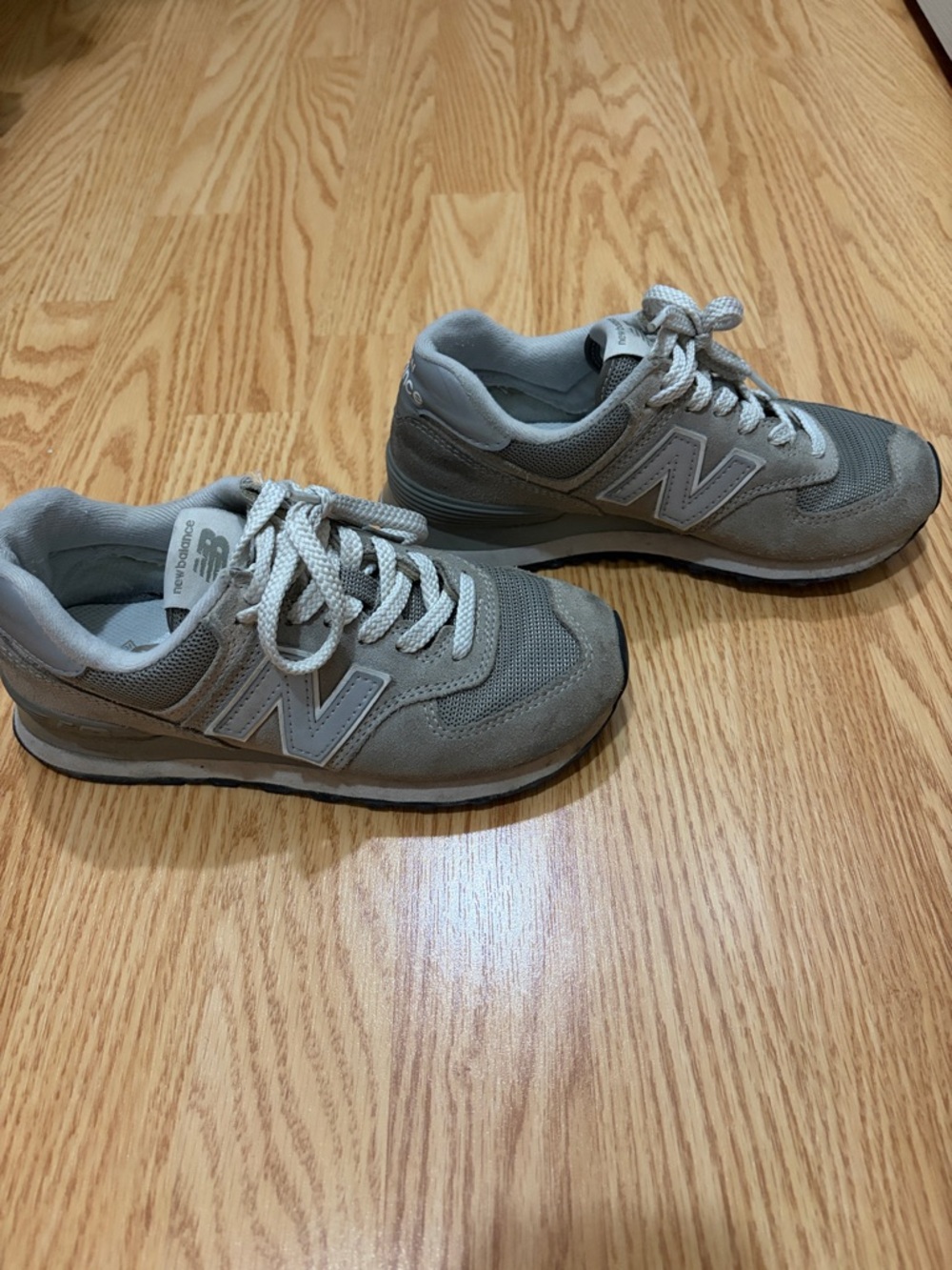 New Balance 574 Gray Lace-Up Sneakers